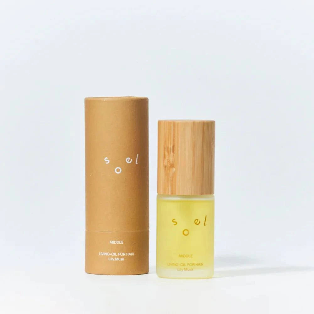 soel(ソエル)LIVING-OILフォーヘアLily Musk30mLヘアオイルボトル