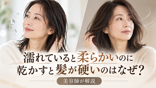 髪は乾かすと硬くなる？濡れた髪との違いと原因を美容師が解説